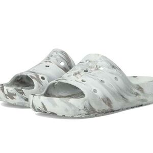 CROCS camo gray white classic slides 4 big kids women’s 6